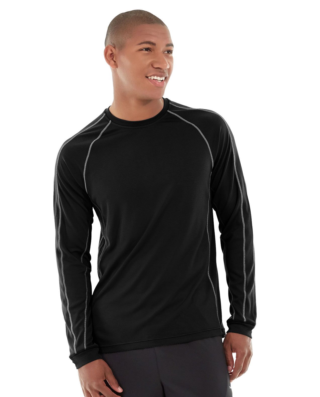 Deion Long-Sleeve EverCool&trade; Tee-XS-Black